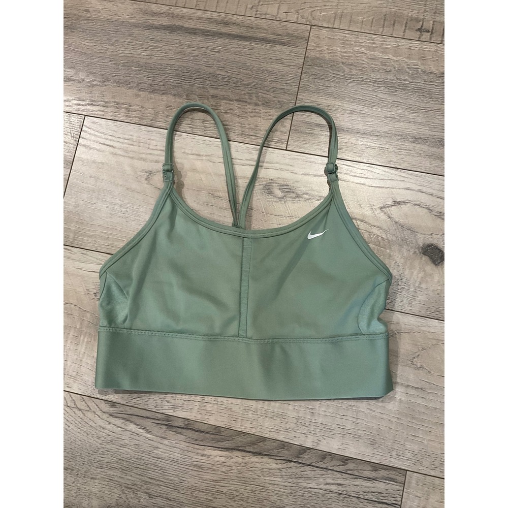 Nike Dri-FIT Indy Light Support Sports Bra Sage Green DB8765-357 Medium